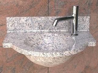 Naturstein Waschbecken aus massivem Granit für Gästetoiletten Naturstein Waschbecken aus massivem Granit für Gästetoiletten