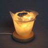 Lilienlampe Bergkristall (beleuchtet)